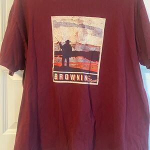 Browning Men's Burgundy Graphic Tee